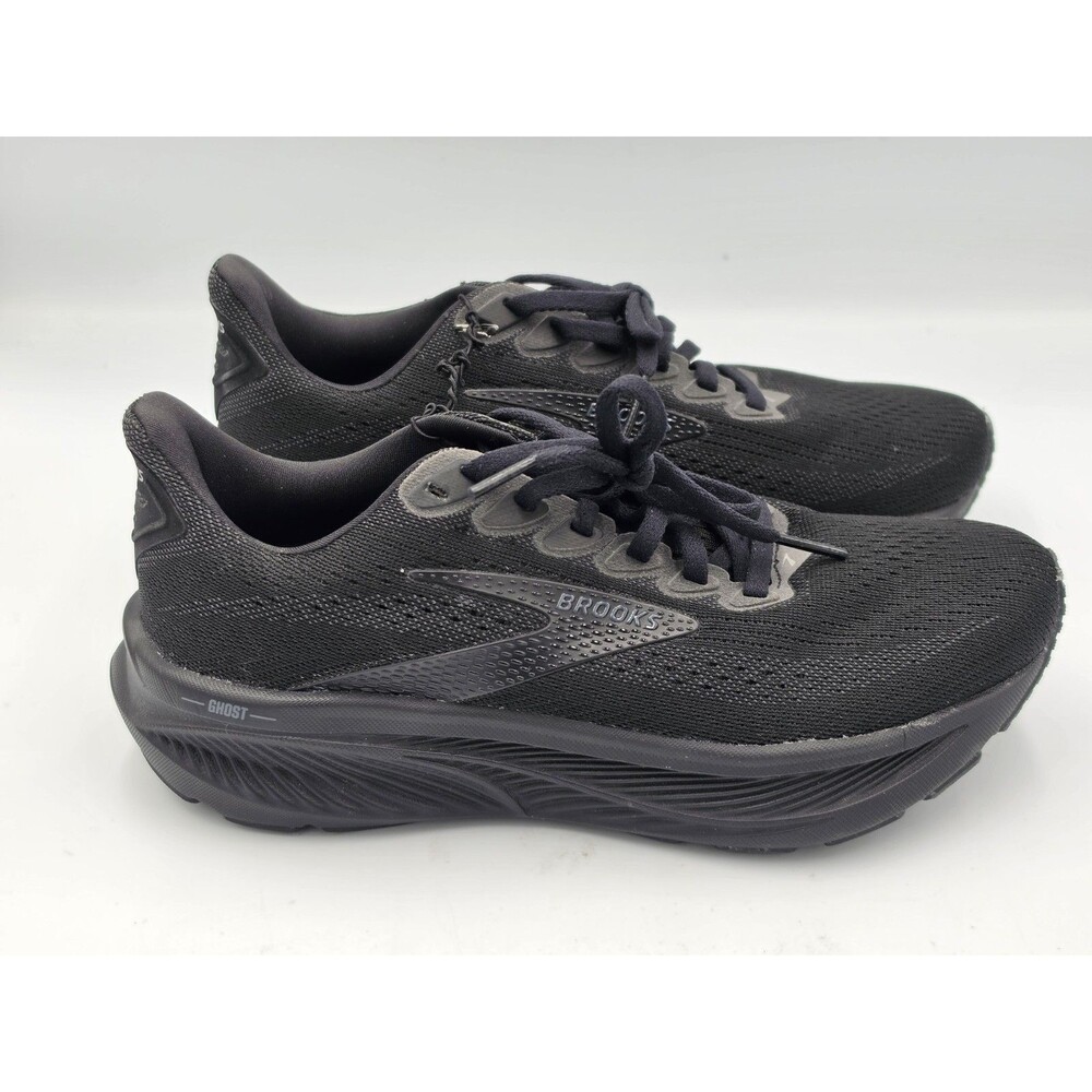 Women’s Brooks Ghost 17 Triple Black Running Walking Athletic Shoes Size 6 Wide
